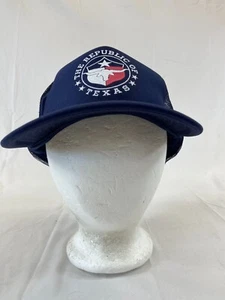 The Republic of Texas Trucker Hat Snapback Cap Mesh Back Navy Longhorn State - Picture 1 of 10