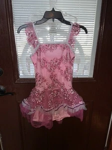 Curtain Call Dance Costumes Style E1596 Pink Child Extra Large Tap Jazz Sparkle - Picture 1 of 3