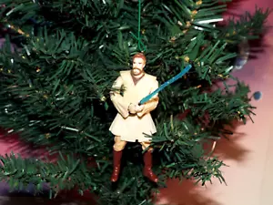 STAR WARS EP III CUSTOM JEDI OBI-WAN KENOBI 4" CHRISTMAS ORNAMENT ACTION FIGURE - Picture 1 of 3