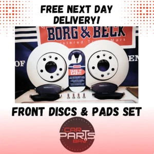 FRONT BRAKE PADS AND DISCS FOR RENAULT TRAFFIC 2014 ONWARD *COATED BORG & BECK* - Picture 1 of 4