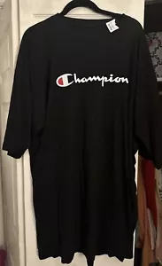 Champion Modern-Fit Big &Tall Logo Tee Men's Size: Large Tall Black Crew Neck - Picture 1 of 5