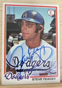 STEVE YEAGER 1978 Topps # 285 autographed signed baseball card DODGERS 78 - Picture 1 of 2