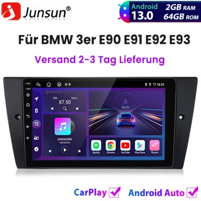 Für BMW 3er E90 E91 E92 E93 Carplay 2+64G Autoradio GPS NAVI BT FM WIFI DSP DAB+ - Bild 1 von 4