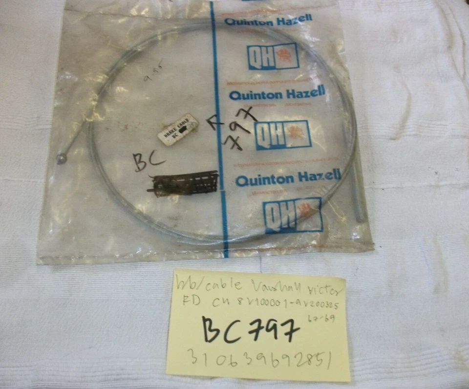 КАБЕЛЬ РУЧНОГО ТОРМОЗА VAUXHALL VICTOR FD CH 8V100001-9V200325 67-69 НОВЫЙ ИЗ СТАРЫХ ЗАПАСОВ - Изображение 1 из 1