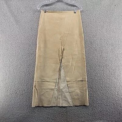 Falda para mujer Hugo Buscati beige de cuero genuino talla 6 Foto 1 de 4