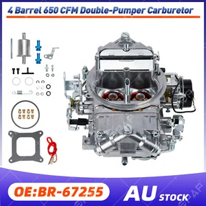 4 Barrel 650 CFM Double-Pumper Carburetor Electric Choke BR-67255 - Picture 1 of 17