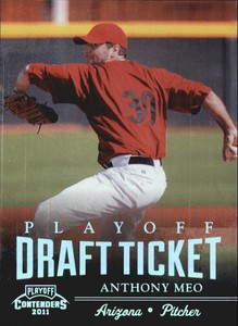 2011 Playoff Contenders Draft Ticket Playoff Tickets Card #DT10 Anthony Meo /99