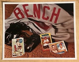 Johnny Bench Vintage Sports Cards 8 x 10 Photo Cincinnati Reds - Picture 1 of 2