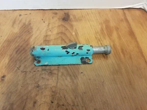 Vintage Stanley Large Barn Gate Barrel Bolt Lock FOOT release 5 1/4" Green paint - Picture 1 of 5