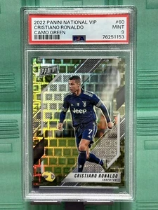 Cristiano Ronaldo 2022 Panini National VIP Camo Green /25 PSA 9 Juventus - Picture 1 of 2