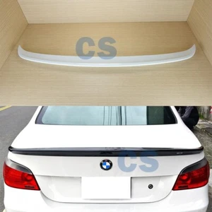 #300 Alpinweiss III For BMW 04-10 E60 5-series Sedan 4DR Trunk Boot Spoiler ABS - Picture 1 of 8
