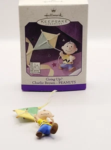 Charlie Brown Flying a Kite Going Up Peanuts Hallmark Keepsake Ornament 1998 - Picture 1 of 24