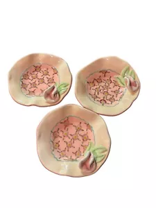 3 Bella Casa By Ganz Susan Paley, 3D Flower Trinket Dishes 5” EUC - Picture 1 of 6