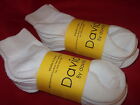 Davido Women Socks Ankle/Quarter Made In Italy 100% Cotton 8 Pairs White Siz 6-8