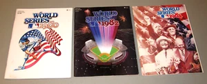 1980 1982 1984 3 DIFF WORLD SERIES PROGRAMS PHILLIES CARDINALS & TIGERS WINNERS - Picture 1 of 3
