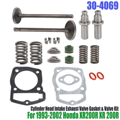 Junta de válvula de escape de admisión de culata y guía de válvula para Honda XR200R 1993-02 Foto 1 de 4