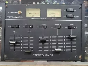 Vintage Realistic Radio Shack 32-1101A Stereo Mixer Analog/No Power Cord - Picture 1 of 12