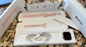 Apple 🍎 SE Watch Unlocked FOR PARTS ONLY 44mm Rose Gold Pink 2nd Generation - Picture 1 of 11