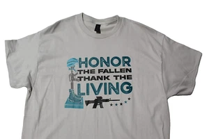 Honor the Fallen DTF Graphic T Shirt Gildan Cotton Short Sleeve XL New - Picture 1 of 5