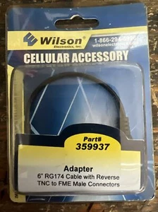 Wilson Electronics Adapter Part# 359937 6” RG174 w/Reverse TNC to FME Male - Picture 1 of 1