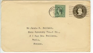 1927 Galveston Texas 4ct PSE uprated 2ct W-F coil to Paris France - Picture 1 of 1