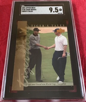 2001 UD ￼￼TT30 Tiger Woods SGC Grade 9.5 ￼￼Card￼ Tiger & Duval Win World cup￼￼🐐 - Image 1 of 2