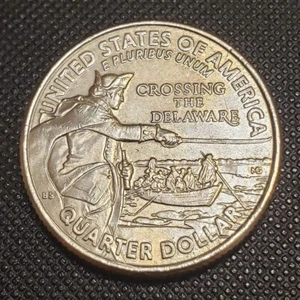 US 2021 Quarter 25 cents coin Crossing The Delaware - Picture 1 of 2