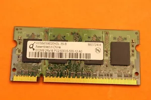 512 MB DDR2-RAM 200-pin SO-DIMM PC2-5300S Qimonda HYS64T64020HDL-3S-B - Picture 1 of 3