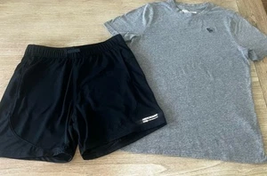 Abercrombie Kids Essential Tee & Mid Thigh Length YPB Active Shorts Boy’s 13/14 - Picture 1 of 6