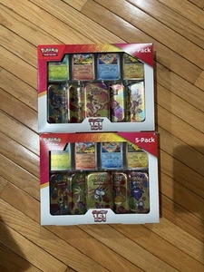 Pokemon Scarlet And Violet 151 Mini Tins 5-Pack Costco Lot of 2 Full Art Set New - Picture 1 of 2