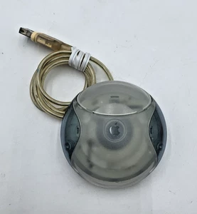 Apple M4848 Vintage iMac USB Mouse Hockey Puck Wired Graphite Gray Excellent - Picture 1 of 6