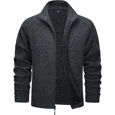 NUEVO CON ETIQUETAS TACVASEN Para hombres Chaquetas de Vellón Cálidas Informales Cremallera Frontal Abrigos, Negro-Talla L Foto 1 de 4