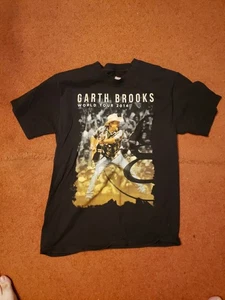 Camiseta Garth Brooks World Tour 2014 para hombre grande negra concierto música country M - Imagen 1 de 12