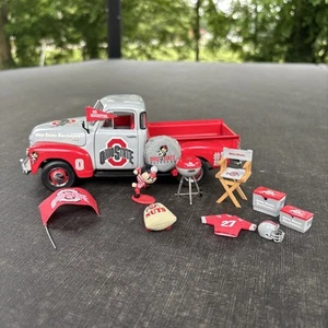 Danbury Mint OHIO STATE BUCKEYES 1953 Chevy Pickup Truck Diecast Tailgate & Acc - Picture 1 of 22
