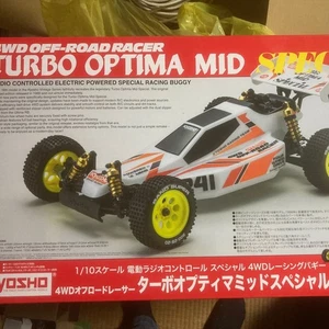 Kyosho 1/10 Turbo Optima Mid Special 4WD Racing Buggy with Carbon Upper Deck - Picture 1 of 3