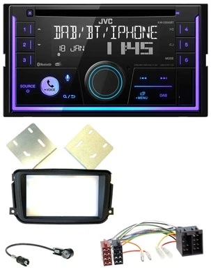 JVC MP3 USB 2DIN DAB Bluetooth CD Autoradio für Smart ForTwo 2010-2015 ISO - Bild 1 von 4
