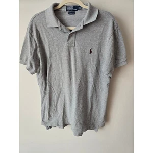 Polo Ralph Lauren Men's Gray Custom Fit Short Sleeve Polo Shirt Size L - Picture 1 of 10