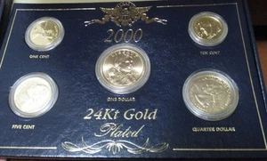 2000 24 kt plated Coin Set - Picture 1 of 1