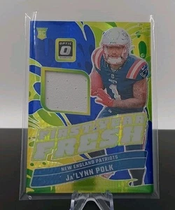 2024 Optic JA'LYNN POLK First Year Fresh Patch FYF - JPK New England Patriots RC - Bild 1 von 2