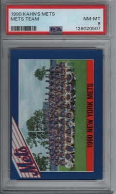 Kahn's Mets Team 1990/PSA 8/Pop 4/None Higher Foto 1 de 2