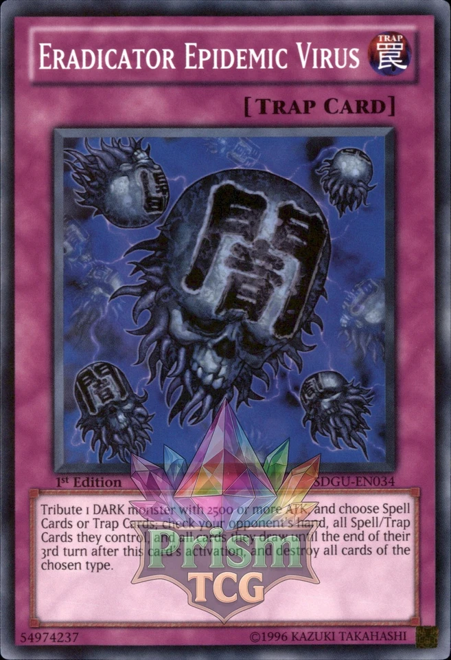 1st Ed Eradicator Epidemic Virus SDGU-EN034 Yugioh - Image 1 of 1
