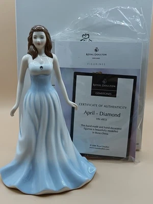 Royal Doulton HN4973 Figurine April Diamond Gemstones Collection 2006 Year Boxed - Image 1 of 4