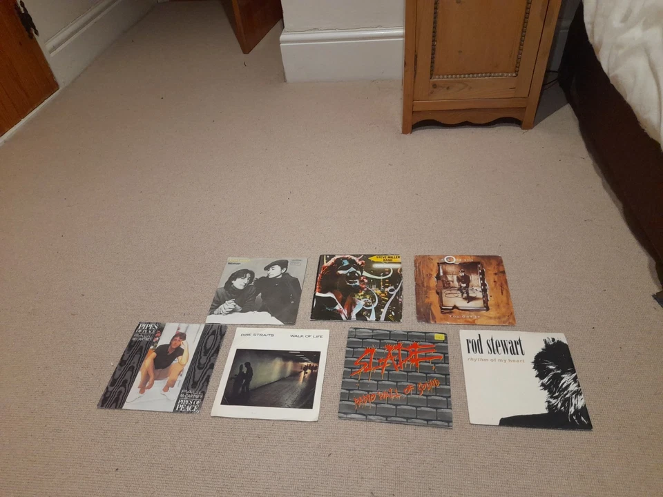 Collection 7 Rock 7" vinyl Records Slade John Lennon Paul McCartney Dire Straits — 第 1/1 张图片
