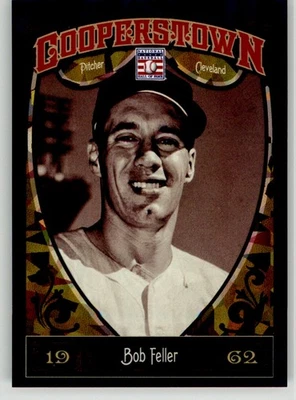 Bob Feller 2013 Panini Cooperstown Blue Crystal 51 #/499 Cleveland Indians Foto 1 de 2