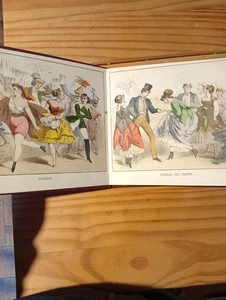 LES BALS DE PARIS PAR C.VERNIER 12 LITHOGRAPHIES 1854 - Picture 1 of 3