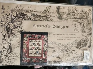 Donna's Designs Edredón Patrón Corazones Y Cabaña de Troncos Donna Fite McConnell - Imagen 1 de 3
