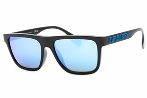 BURBERRY BE4402U 300155 Sunglasses Black Frame Blue Mirror Lenses 56mm - Picture 1 of 4
