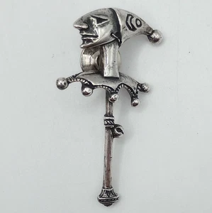 Robert Shields Design Court Jester 925 Sterling Silver Pin Brooch - Picture 1 of 10