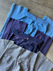T Party BUNDLE 3 Flare Leg Pants Mineral Wash Fold Over Waist Yoga Womens SZ M - Picture 1 of 19