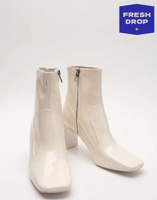 PVP €295 DIESEL D-MILLENIA charol botines US8 EU38 UK5 punta cuadrada Foto 1 de 4